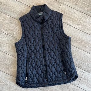 Ladies black Free Country packable puffer vest, worn once.